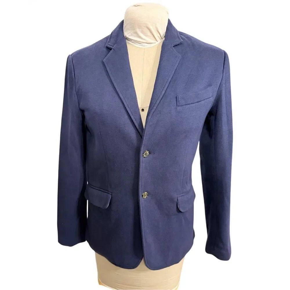 Tommy Hilfiger Boys Knit Navy Blazer Gingham Lining Large (16-18)